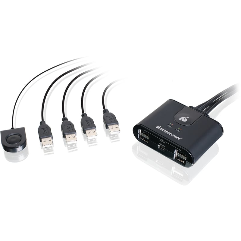 IOGEAR 4x4 USB Sharing Switch with USB-C Adapter - Thumbnail 2