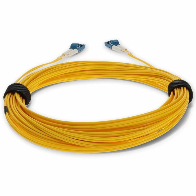 AddOn 10m ALC to LC Yellow OS2 Duplex OFNR (Riser-Rated) SMF Fiber Patch Cable - Thumbnail 4