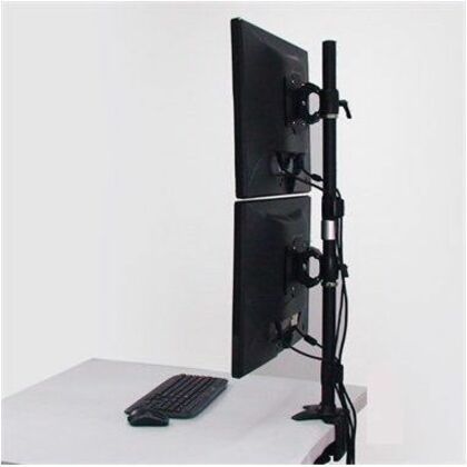 Amer Mounts Clamp Based Hex Monitor Mount for six 15"-24" LCD/LED Flat Panel Screens Vertical Clamp Based Dual Monitor Mount for two 24"-32" LCD/LED Flat Panels - Thumbnail 2