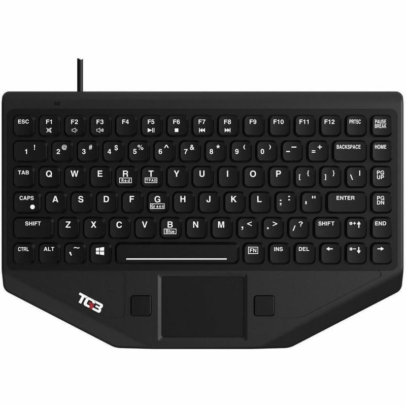 DESCRIPTION 83 KEY, BACKLIT, RUBBER, TOUCHPAD, USB, TWO CABLES, US - Thumbnail 1