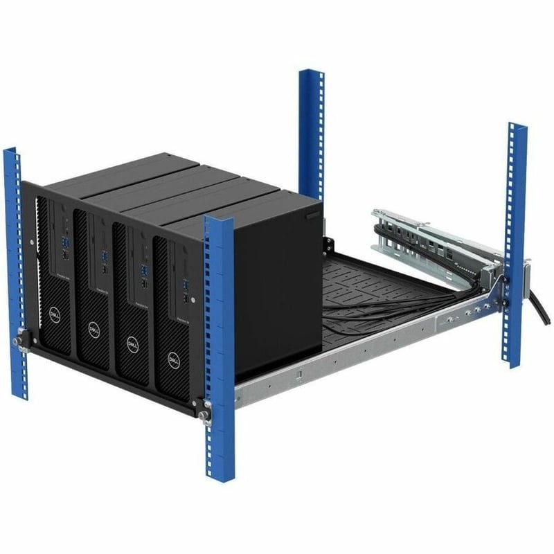 Rack Solutions 4-Unit Dell Pro Max Micro Face Plate/Bracket Set for Modular Shelf - Thumbnail 3