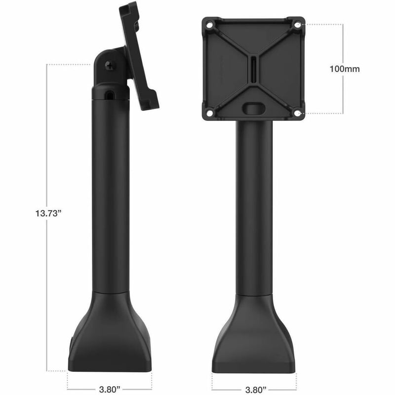 RAM PEDESTAL MOUNT WITH 75X75 + 100X100 VESA 14IN POLE WITH - Thumbnail 3