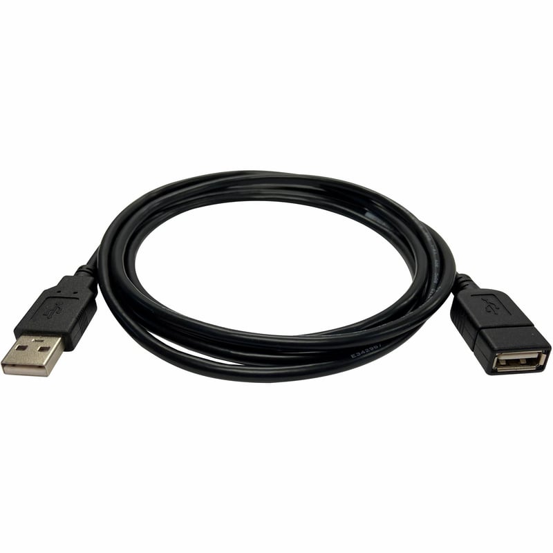USB 2.0 EXTENSION CABLE - TYPE-A MALE/FEMALE BLACK 10-FT.