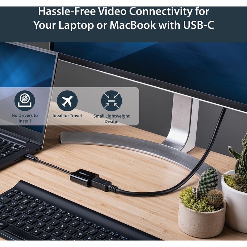 StarTech.com USB C to DisplayPort Adapter 4K 60Hz - USB Type-C to DP 1.4 Monitor Video Converter (DP Alt Mode) - Thunderbolt 3 Compatible - Thumbnail 3