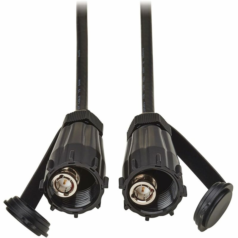 Eaton Tripp Lite Series Rigid Industrial RF Coaxial Cable (M/M) - IP68, BNC Connectors, 10 ft. (3.1 m), Black - Thumbnail 2