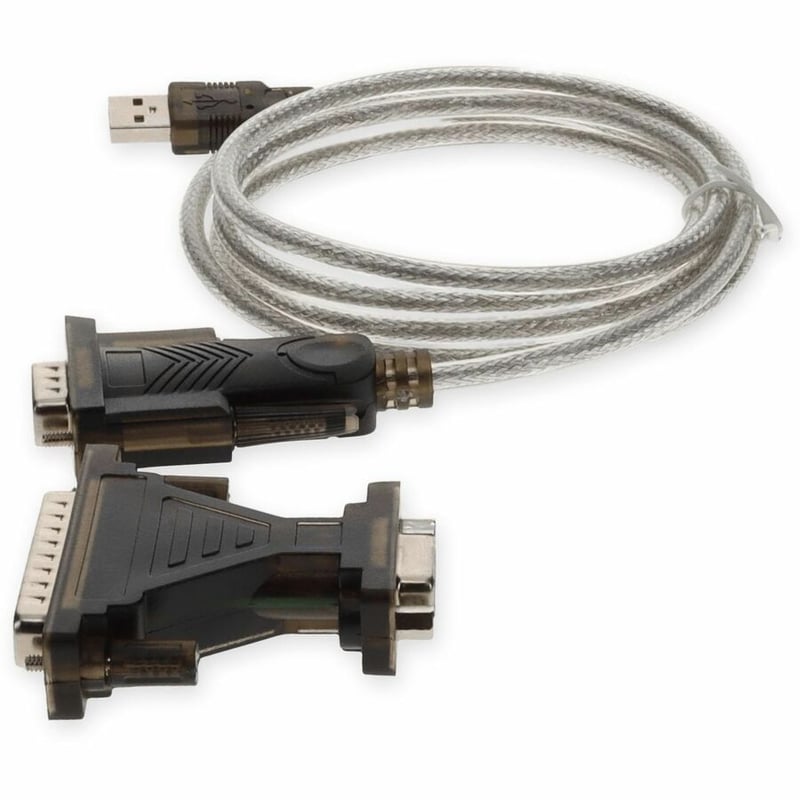 AddOn 6ft USB 2.0 (A) Male to DB-25 Male Adapter Cable - Thumbnail 2