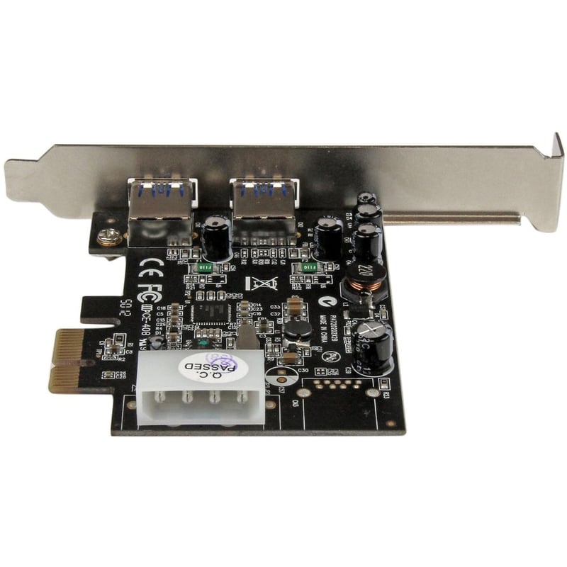 StarTech.com 2 Port PCI Express (PCIe) SuperSpeed USB 3.0 Card Adapter with UASP - 5Gbps - LP4 Power - Thumbnail 4