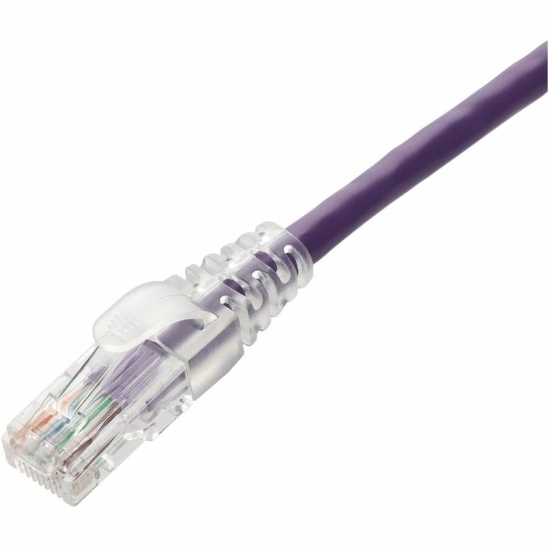 AddOn 23ft Purple CAT 6 PVC Ethernet Cable Snagless Easy Clear Boot TAA RJ-45 M/M - Thumbnail 2