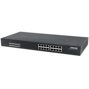 INTELLINET 16-PORT GIGABIT POE+ SWITCH, 200 WATTS POWER BUDGET, IEEE 802.3AT/AF - Thumbnail 1