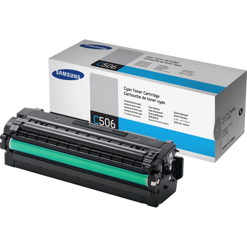 Samsung CLT-C506L (SU042A) Toner Cartridge - Cyan - Thumbnail 2