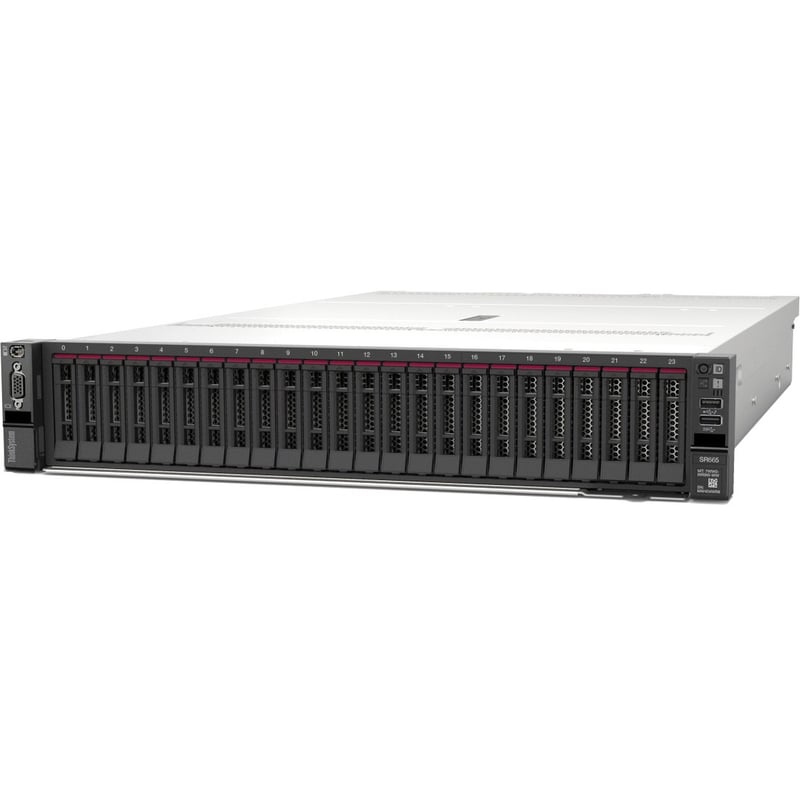 Lenovo ThinkSystem SR665 7D2VA06XNA 2U Rack Server - 1 EPYC 7303 2.40 GHz - 32 GB RAM - 1.92 TB SSD - (1 x 1.92TB) SSD Configuration - 12Gb/s SAS, Serial ATA/600 Controller - Thumbnail 1