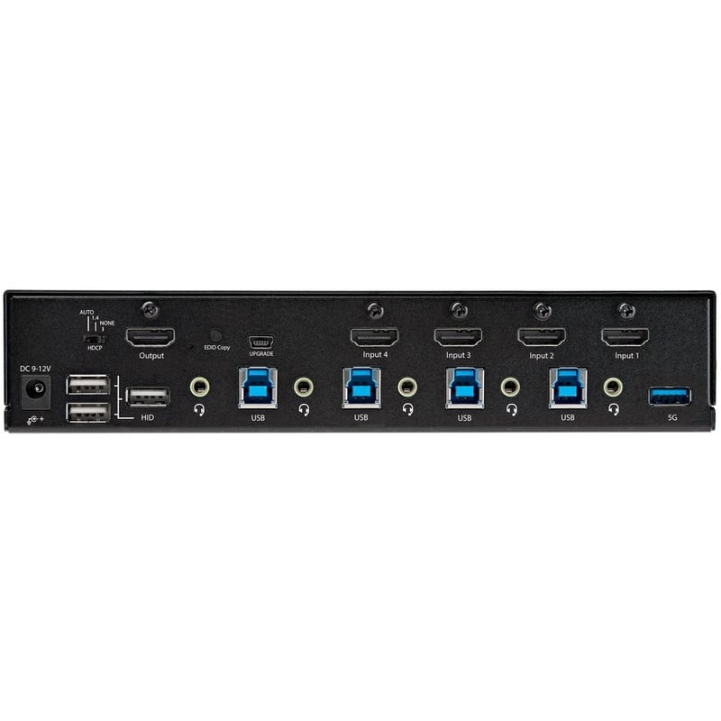 StarTech.com 4 Port HDMI KVM Switch 4K 60Hz UHD HDR, HDMI 2.0 Single Monitor, 2 Port USB 3.0 Hub, 4x USB HID, Audio, Hotkey Switching, TAA - Thumbnail 3