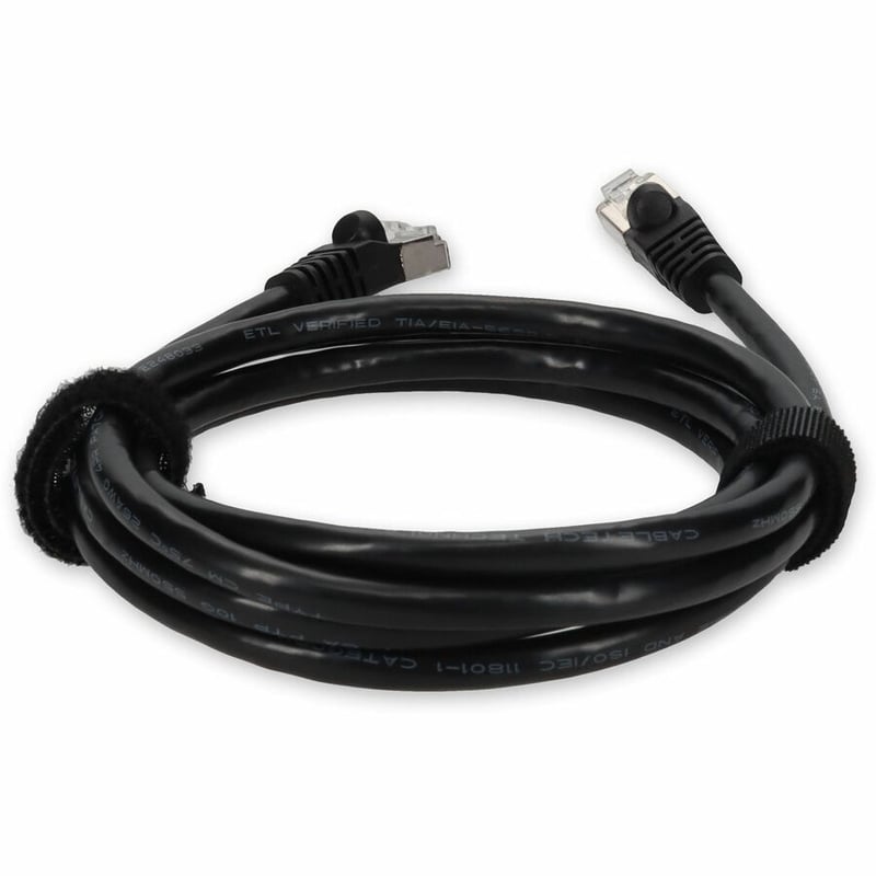AddOn 10ft Black CAT 6A Shielded PVC Ethernet Cable Snagless Easy Clear Boot RJ-45 M/M - Thumbnail 4