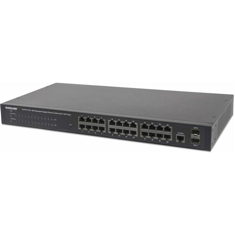 24-PORT GIGABIT ETHERNET POE+ WEB-MANAGED SWITCH WITH 2 SFP PORTS 240W - Thumbnail 1