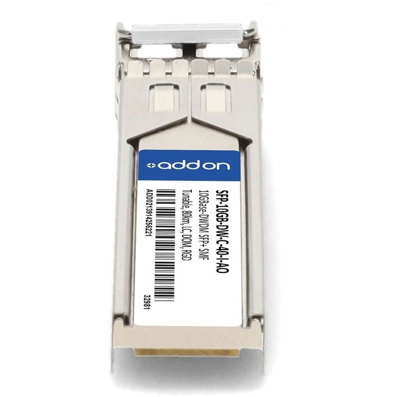 AddOn MSA and TAA Compliant 10GBase-DWDM 50GHz SFP+ Transceiver (SMF, Tunable, 40km, LC, DOM, -40 to 85C) - Thumbnail 4