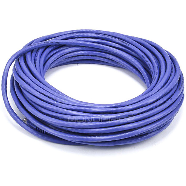 Monoprice 50FT 24AWG Cat6 550MHz UTP Ethernet Bare Copper Network Cable - Purple - Thumbnail 1