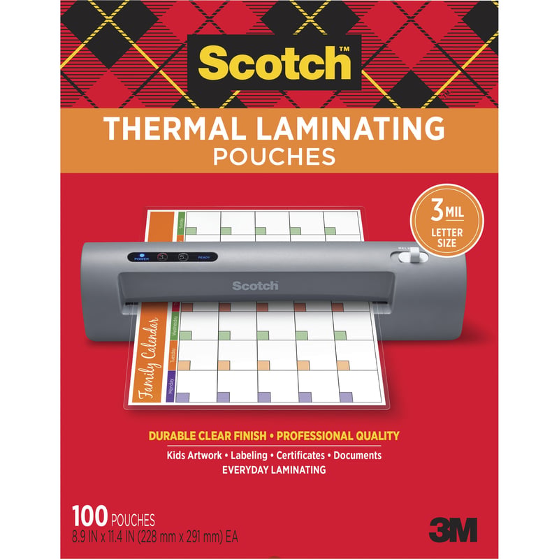THERMAL POUCHES, LETTER SIZE,3 MIL THICK - Thumbnail 1