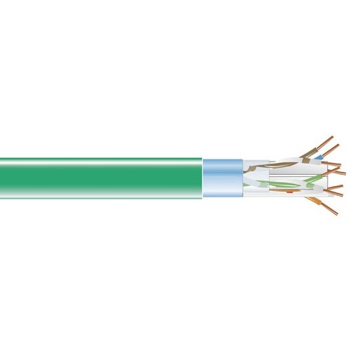 Black Box CAT6 400-MHz Solid Bulk Cable F/UTP CMR PVC GN 1000FT Spool - Thumbnail 1