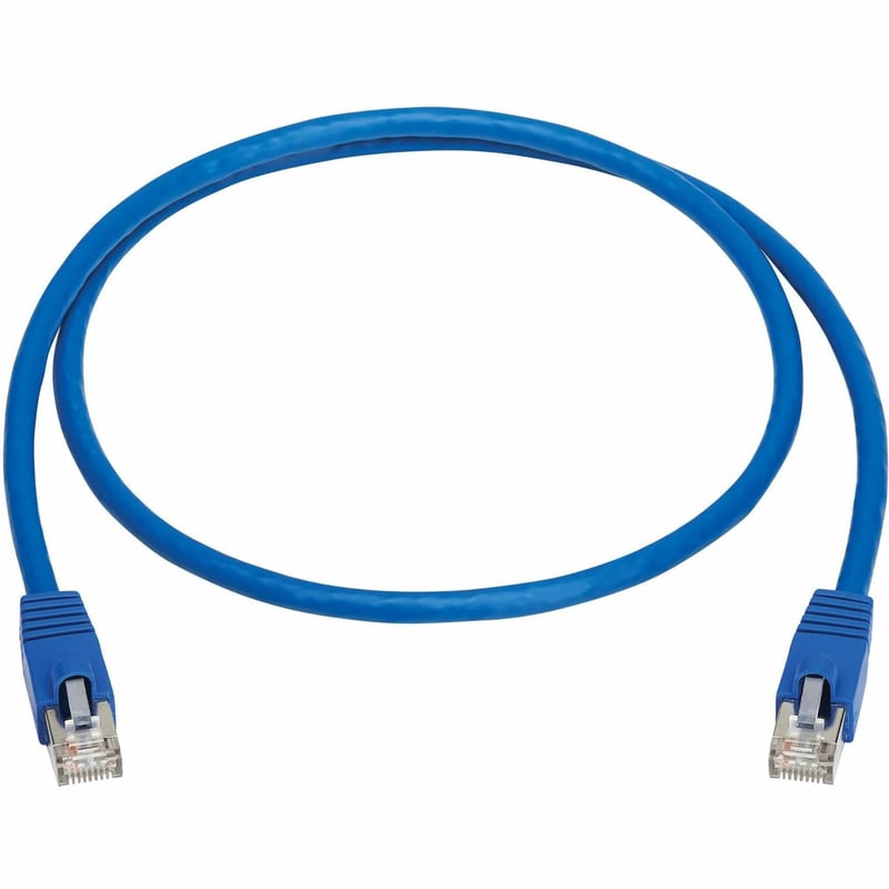 Eaton Tripp Lite Series Cat8 40G Snagless SSTP Ethernet Cable (RJ45 M/M), PoE, Blue, 3 ft. (0.9 m) - Thumbnail 1