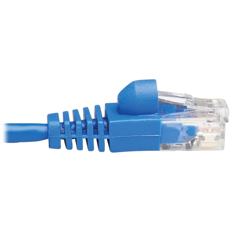 Eaton Tripp Lite Series Cat6a 10G Snagless Molded Slim UTP Ethernet Cable (RJ45 M/M), Blue, 25 ft. (7.62 m) - Thumbnail 4