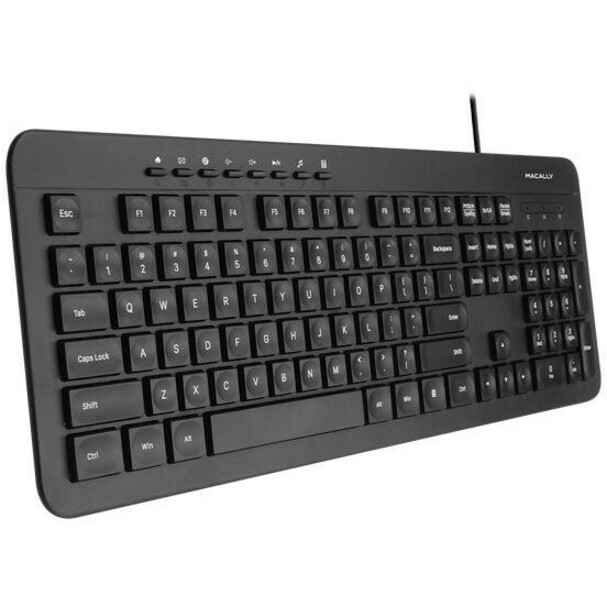 Macally Deluxe Full Size USB Keyboard for PC - Thumbnail 2