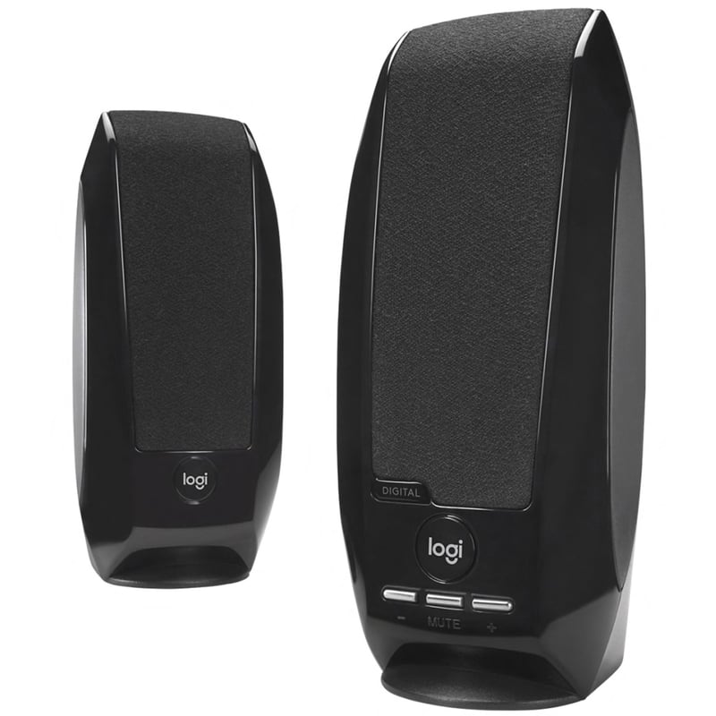 Logitech S-150 2.0 Speaker System - 1.20 W RMS - Black - Thumbnail 1