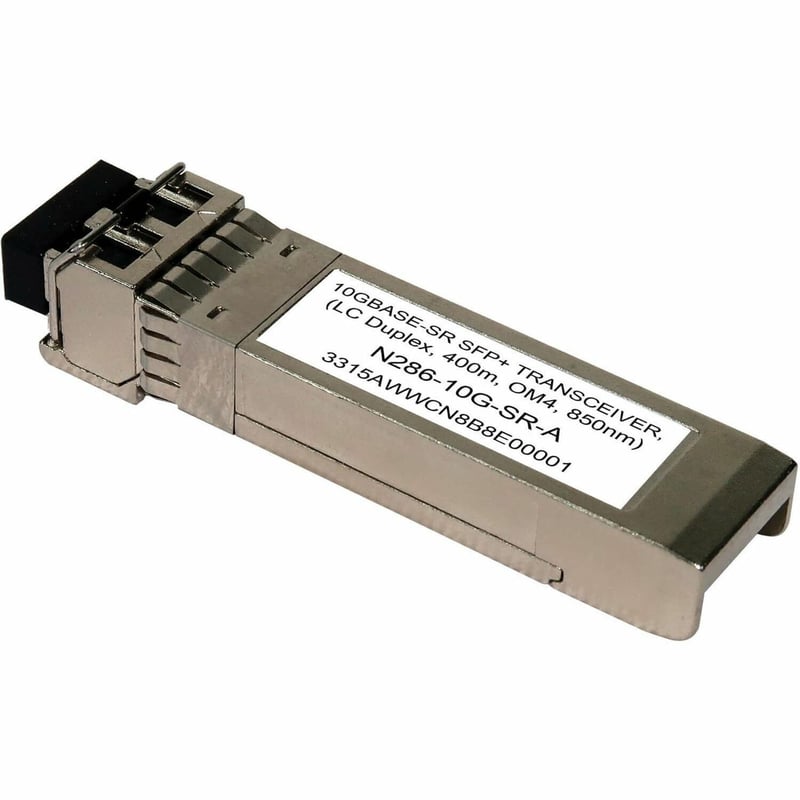 Eaton Tripp Lite Series Arista-Compatible SFP-10G-SR SFP+ Transceiver - 10GBase-SR, LC Duplex MMF, 10 Gbps, 850 nm, 400 m (1312 ft.) - Thumbnail 1