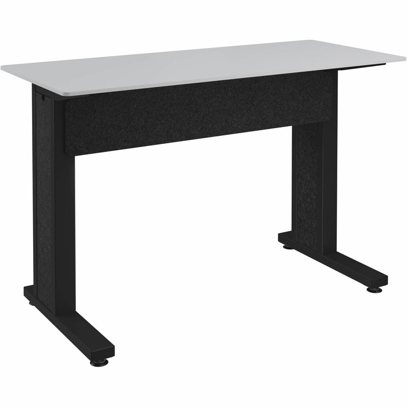 Middle Atlantic Forum Series Rectangle Table for 2 People - 38in Height - Designer White Table Top with Dark Table Base