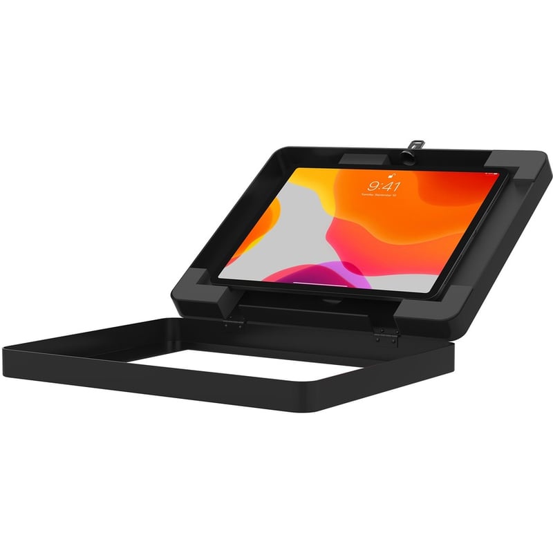 CTA Digital VESA Compatible Curved Stand & Wall Mount with Universal Security Enclosure (Black) - Thumbnail 3