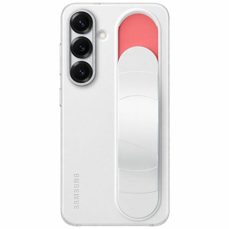 Samsung Galaxy S25 Standing Grip Case, White - Thumbnail 2