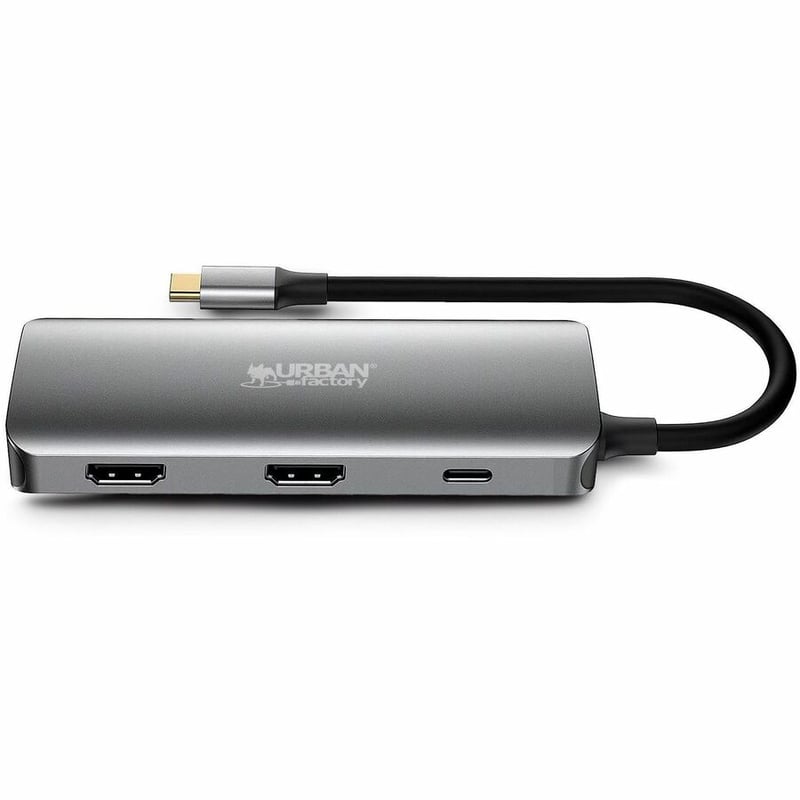 URBAN FACTORY 7-IN-1 USB-C HUB WITH DUAL HDMI 4K AND 100 W USB-C PASS THRU - Thumbnail 5