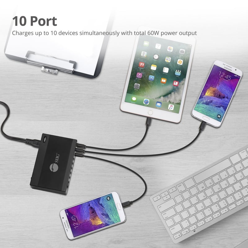 SIIG 60W 10-Port USB Charger - Thumbnail 3