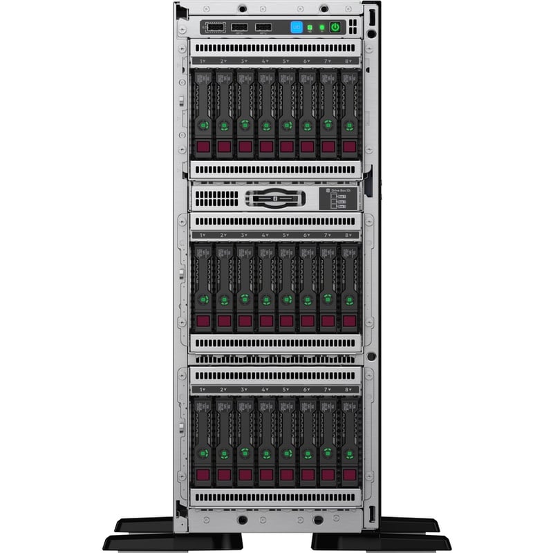 HPE ProLiant ML350 G10 4U Tower Server - 1 Xeon Gold 5218R 2.10 GHz - 32 GB RAM - Serial ATA/600, 12Gb/s SAS Controller - Thumbnail 2