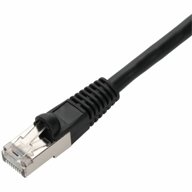 AddOn 8ft Black CAT 7 Shielded (S/FTP) PVC Ethernet Cable Snagless Bubble Boot RJ-45 M/M - Thumbnail 2