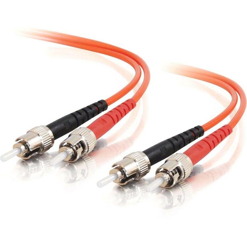 C2G-6m ST-ST 62.5/125 OM1 Duplex Multimode PVC Fiber Optic Cable - Orange - Thumbnail 1