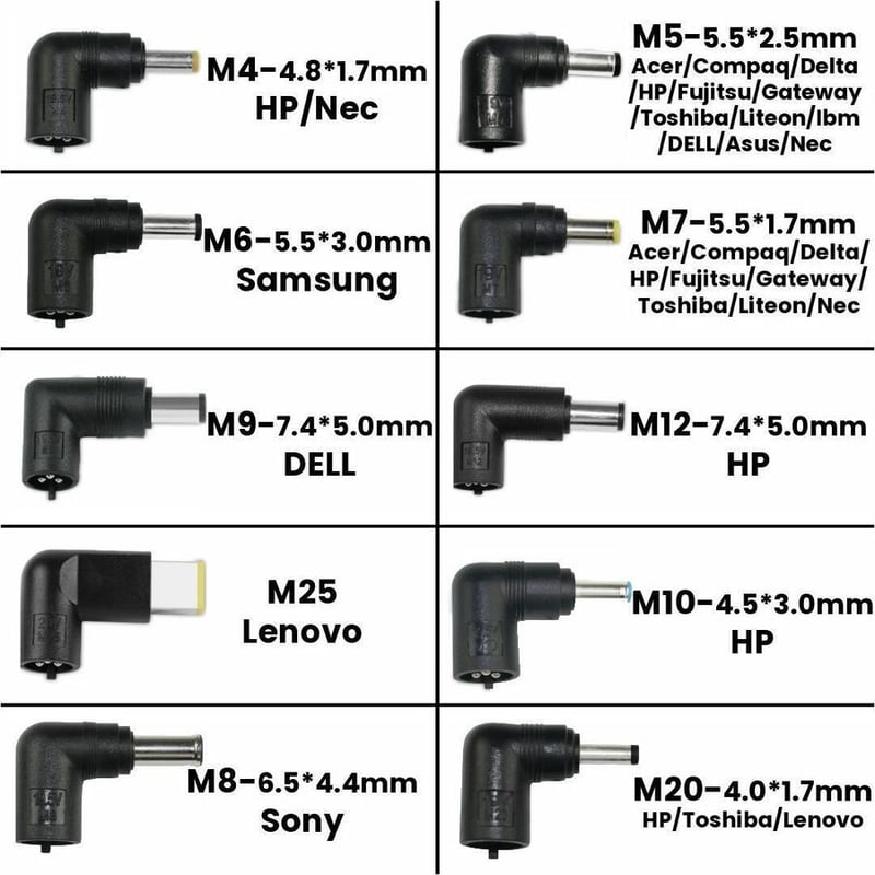 65W UNIVERSAL LAPTOP CHARGER WITH 10 INTERCHANGEABLE LAPTOP TIPS - Thumbnail 5