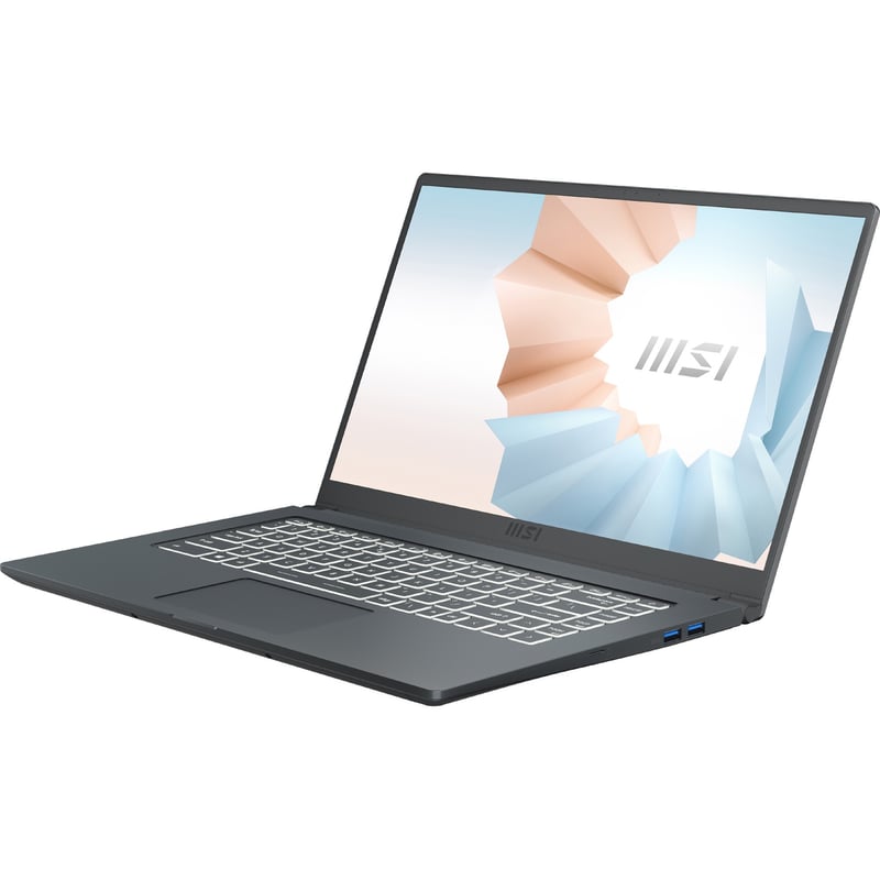 MSI Modern 15 Modern 15 A11MU-652 15.6" Rugged Ultrabook - Full HD - 1920 x 1080 - Intel Core i7 11th Gen i7-1195G7 2.90 GHz - 8 GB Total RAM - 1 TB SSD - Carbon Gray - Thumbnail 1