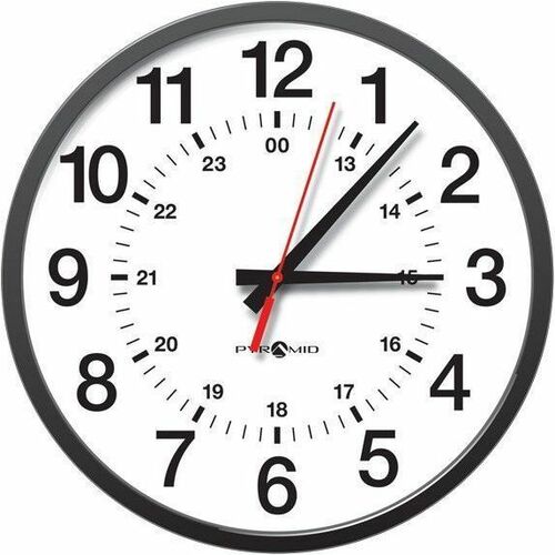 Pyramid Time Systems 17" RF Wireless 12-Hour Analog Wall Clock - Thumbnail 1