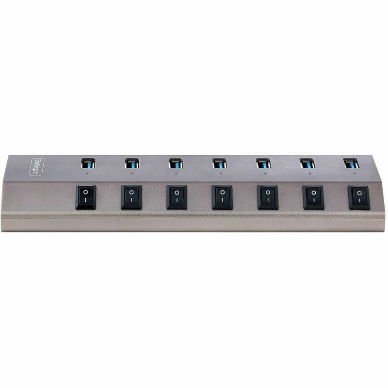 StarTech.com 7-Port Self-Powered USB-C Hub with Individual On/Off Switch, Desktop/Laptop USB-C to USB-A Hub, USB Type C Hub w/Power Supply - Thumbnail 5