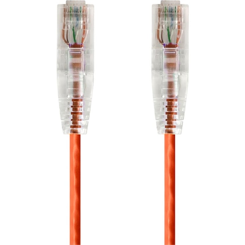 SLIMRUN CAT6 UTP CABLE-7FT ORANGE - Thumbnail 1