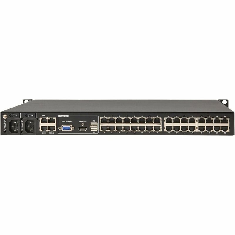 Eaton 32-Port Cat5e KVM over IP Switch - Virtual Media, 1 Remote/1 Local User, HDMI Output, 1U Rack-Mount, TAA - Thumbnail 3