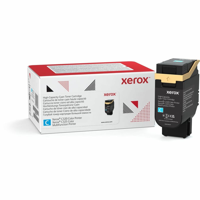 XEROX CYAN HIGH CAP TONER XEROX C325 CLR PRINTER USE RETURN
