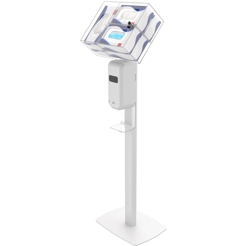 CTA Digital: Premium Thin Profile Sanitizing Station (White) - Thumbnail 1