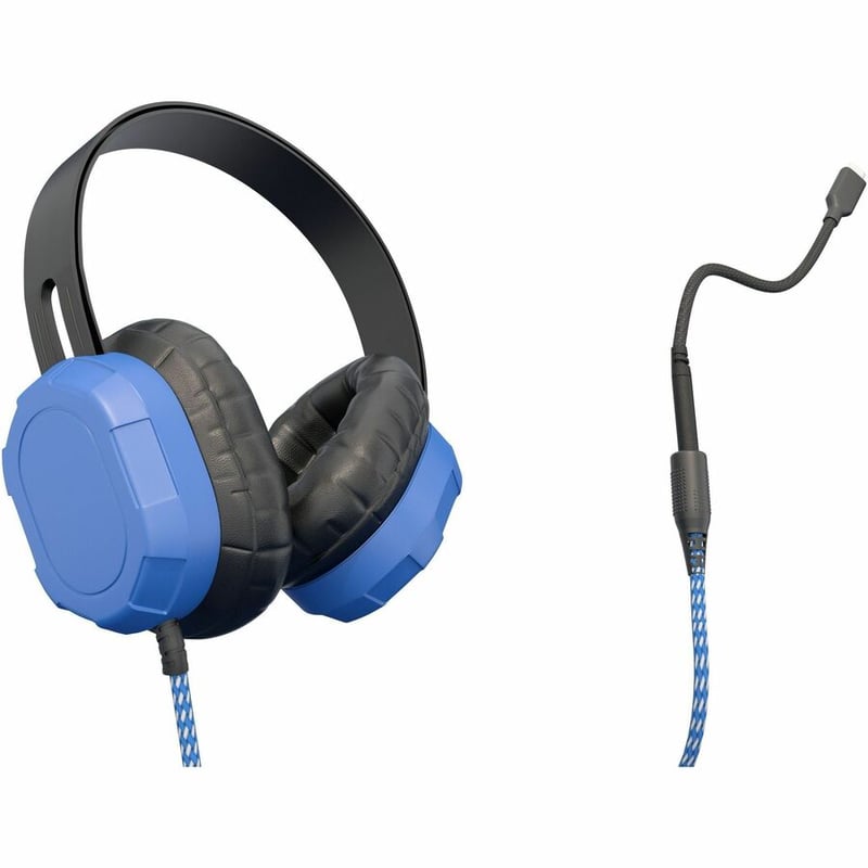 MAXCases Extreme Headset w/braided cable, inline volume control and built-in microphone w/USB-C connector (Black) - Thumbnail 3