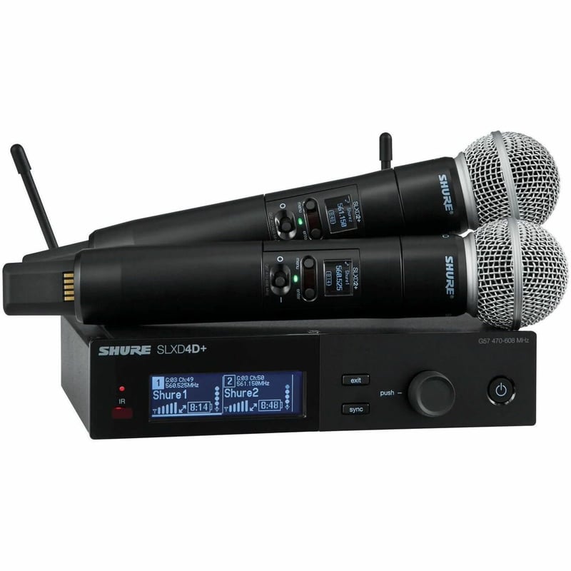 SHURE SLXD24D+/58-G57 HANDHELD SYSTEM DUAL SM58 - Thumbnail 1