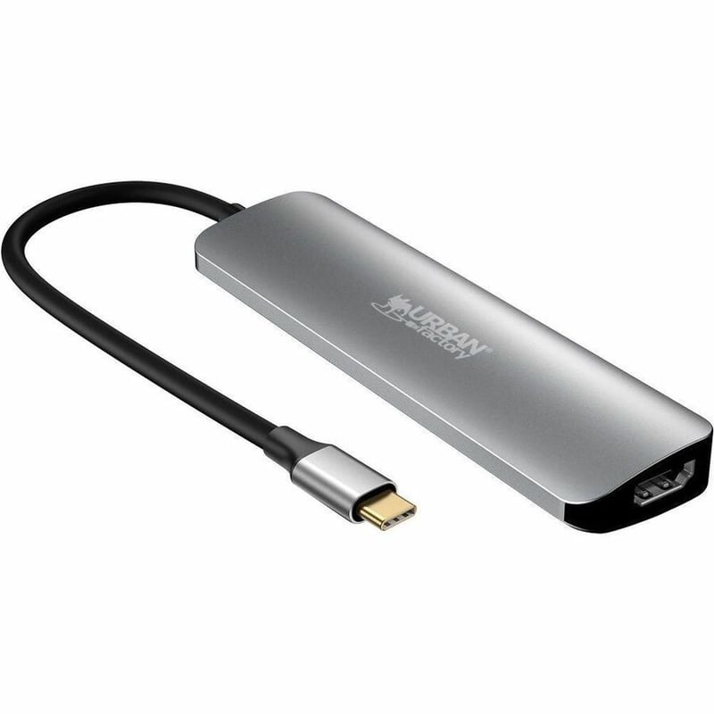 URBAN FACTORY 6-IN-1 USB-C HUB WITH 2 USB-A / 1 HDMI 4K / 2 CARD READERS AND 1 U - Thumbnail 2