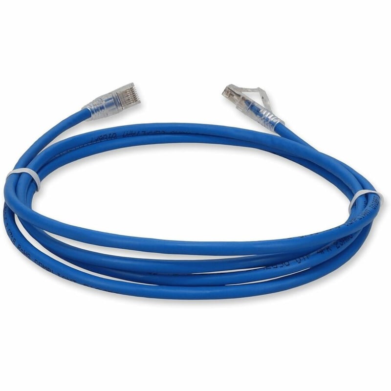 AddOn 4ft Blue CAT 6 Plenum-Rated Ethernet Cable Snagless Easy Clear Boot TAA RJ-45 M/M - Thumbnail 4