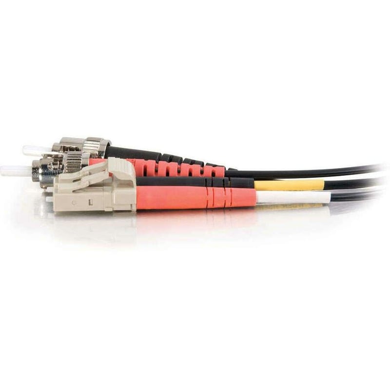 C2G 5m LC-ST 62.5/125 OM1 Duplex Multimode PVC Fiber Optic Cable - Black - Thumbnail 4