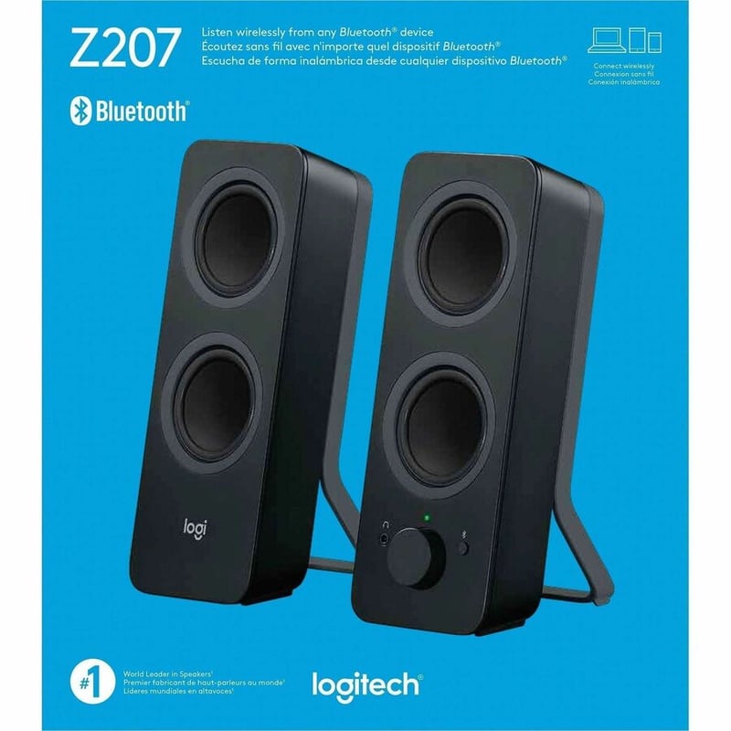 Logitech Z207 Bluetooth Speaker System - 5 W RMS - Black - Thumbnail 2