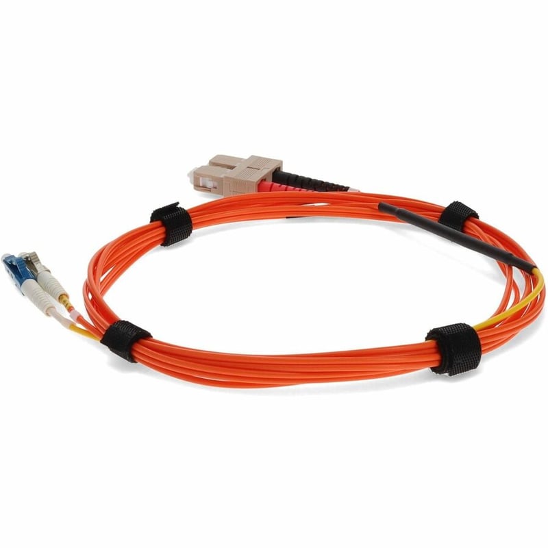AddOn 2m SC (Male) Orange OM1 to LC (Male) Yellow OS2 Duplex OFNR Mode Conditioning Cable TAA compliant - Thumbnail 3